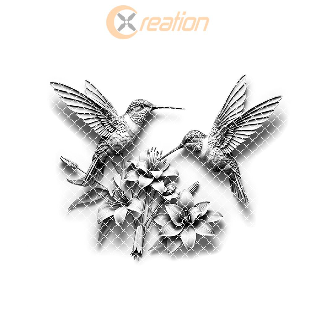 Charcuterie Board Laser Engraving File, 3D Hummingbird Design,