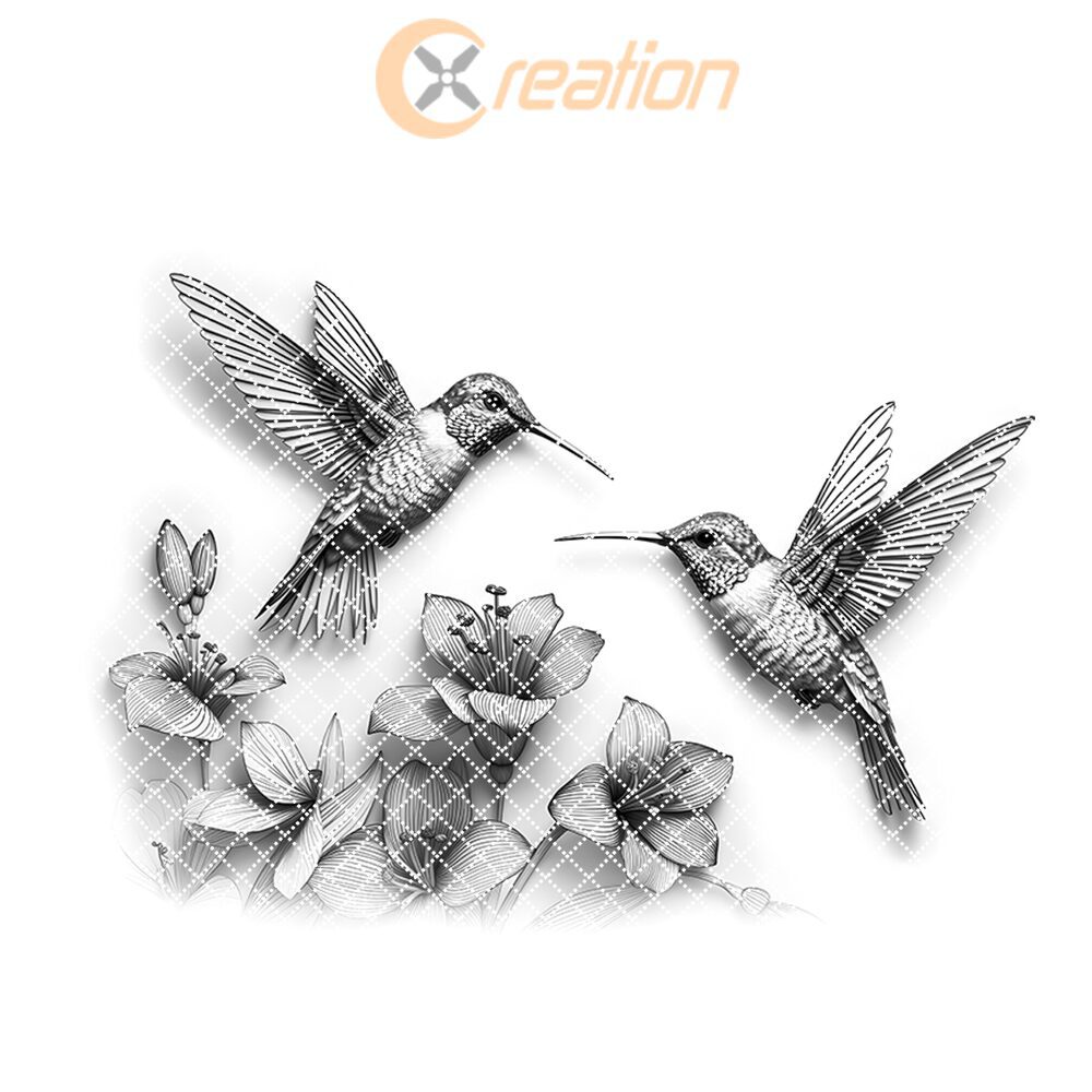 Charcuterie Board Laser Engraving File, 3D Hummingbird Design,