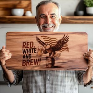 Charcuterie Board Laser Engraving File, Eagle Beer Barrel