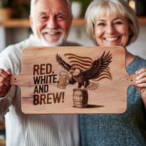 Charcuterie Board Laser Engraving File, Eagle Beer Barrel