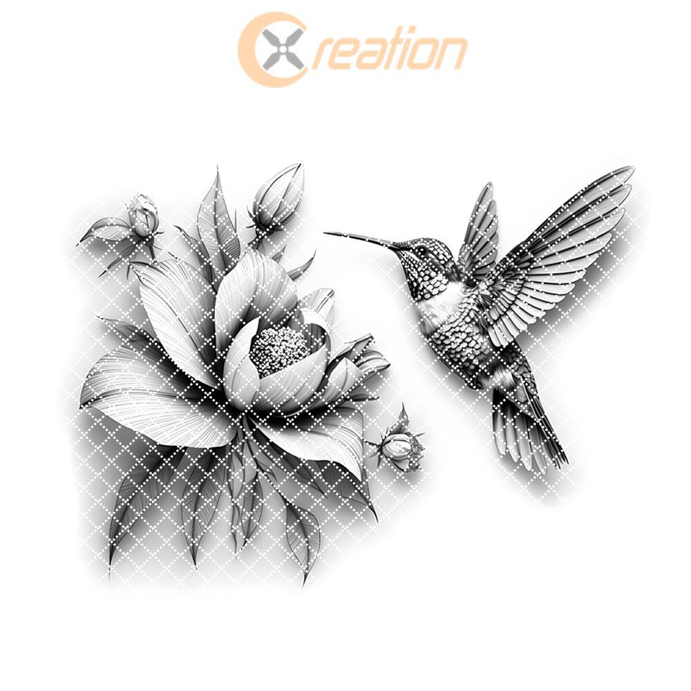 Charcuterie Board Laser Engraving File, Hummingbird Flower Design,