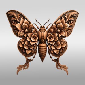 Cicada 3D Illusion Laser Engraving File, Nature Decor