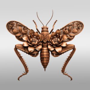 Grasshopper 3D Illusion Laser Engraving File, Intricate Nature