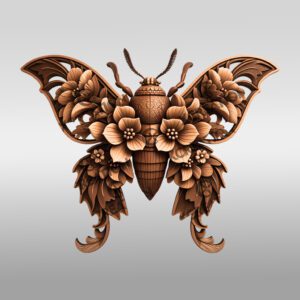 Insect 3D Illusion Laser Engraving File, Intricate Beetle