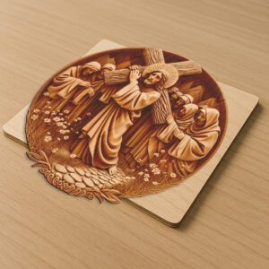 Jesus 3D Illusion Laser Engraving, Christian Wall Art,
