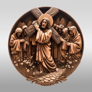 Jesus 3D Illusion Laser Engraving, Christian Wall Art,
