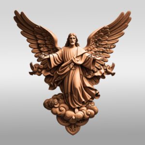 Jesus 3D Illusion Laser Engraving Design, Religious Wall