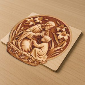 Jesus 3D Illusion Laser Engraving File, Christian Wall