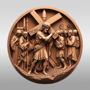 Jesus 3D Illusion Laser Engraving File, Christian Wall