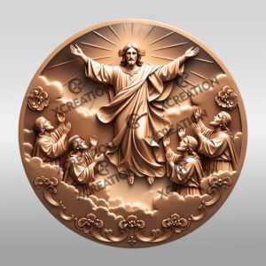 Jesus 3D Illusion Laser Engraving File, Christian Wall