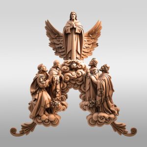 Jesus 3D Illusion Laser Engraving File, Christian Wall