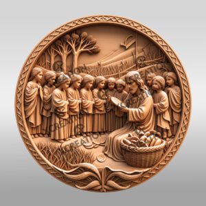 Jesus 3D Illusion Laser Engraving File, Christian Wall