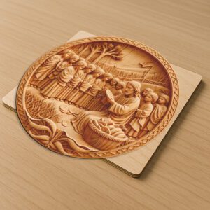 Jesus 3D Illusion Laser Engraving File, Christian Wall