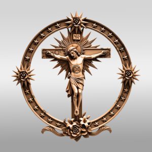 Jesus 3D Illusion Laser Engraving File, Christian Wall