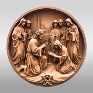 Jesus 3D Illusion Laser Engraving File, Faith Art