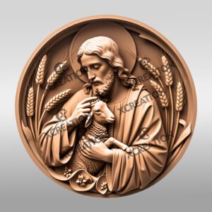 Jesus 3D Illusion Laser Engraving File, Religious Art,