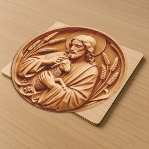 Jesus 3D Illusion Laser Engraving File, Religious Art,