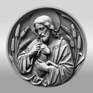 Jesus 3D Illusion Laser Engraving File, Religious Art,