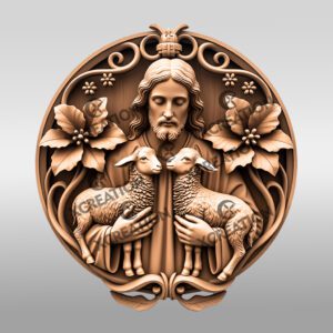Jesus 3D Illusion Laser Engraving File, Religious Art,
