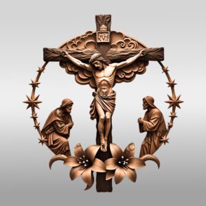 Jesus 3D Illusion Laser Engraving File, Religious Wall