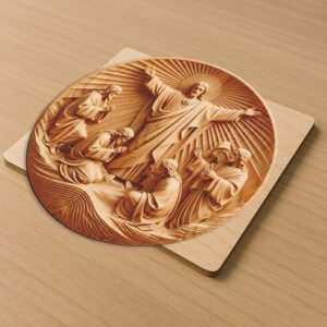 Jesus 3D Illusion Laser Engraving File, Religious Wall