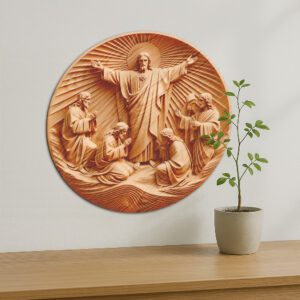 Jesus 3D Illusion Laser Engraving File, Religious Wall