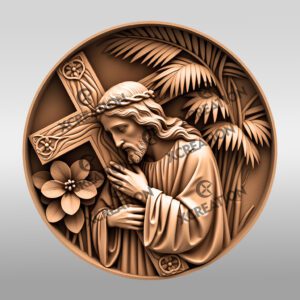 Jesus 3D Illusion Laser Engraving File, Religious Wall