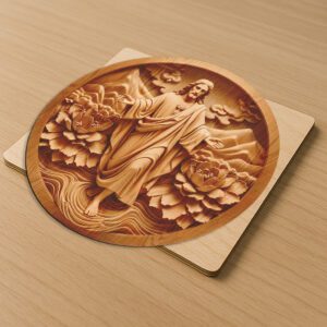 Jesus 3D Illusion Laser Engraving File, Religious Wall