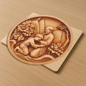 Jesus 3D Illusion Laser Engraving File, Saint Joseph