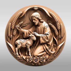 Jesus 3D Illusion Laser Engraving File, Shepherd Lost