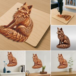 3D Animal Illusion Laser Engraving Bundle, Wild Art