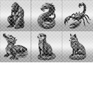 3D Animal Illusion Laser Engraving Bundle, Wild Art