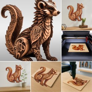 3D Animal Illusion Laser Engraving Files Bundle, Wild