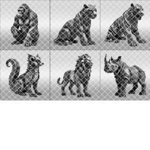3D Animal Illusion Laser Engraving Files Bundle, Wild