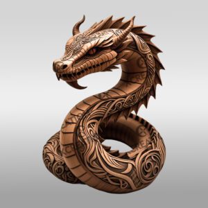 3D Dragon Illusion Animal Design, Laser Engraved Art