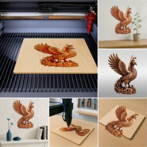 Animal 3D Illusion Laser Engraving Bundle, Wild Art