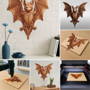 Animal 3D Illusion Laser Engraving Bundle, Wild Art