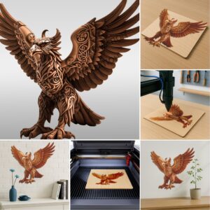 Animal 3D Illusion Laser Engraving Files, Wild Art