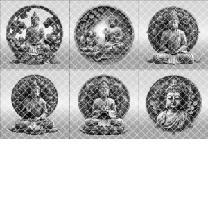 Buddha 3D Illusion Engraving File Bundle, Spiritual Zen