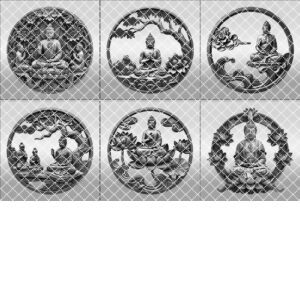 Buddha 3D Illusion Laser Engraving Digital Art Bundle,