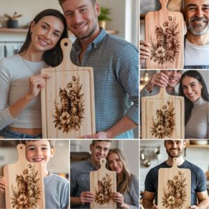 Cat Family Charcuterie Board Engraving Bundle, Kitchen Decor,