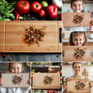 Charcuterie Board Laser Engraving Bundle, 3D Bee Hive