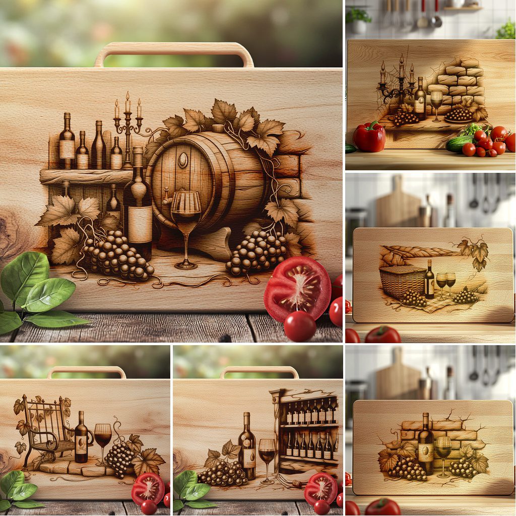 6 Plateaux En Bois Pour Verre à Vin - 10 Cm De Diamètre, Pour Apéritifs, Desserts, Fêtes