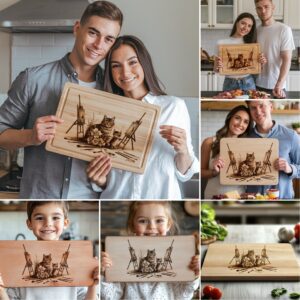 Charcuterie Board Laser Engraving Designs, Cat Family Kitchen
