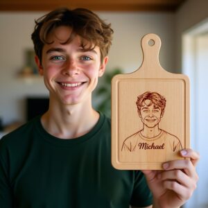 Custom Hand Drawn Grayscale Portrait, Personalized Art for