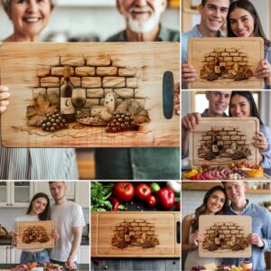 Laser Engraving Designs Bundle for Charcuterie Board, Retro