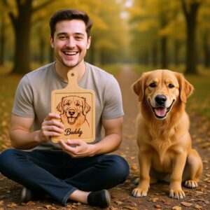 Personalized Pet Portrait Drawing from Your Photo, Laser