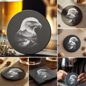 Wild Animals Double Exposure Laser Engraving Bundle, Slate