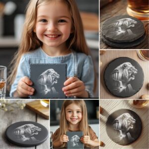Wild Animals Double Exposure Laser Engraving Designs, 6
