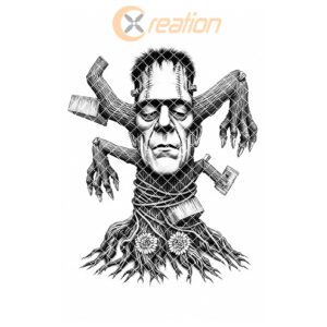 Frankenstein Charcuterie Board Laser File, Halloween Monster Tree